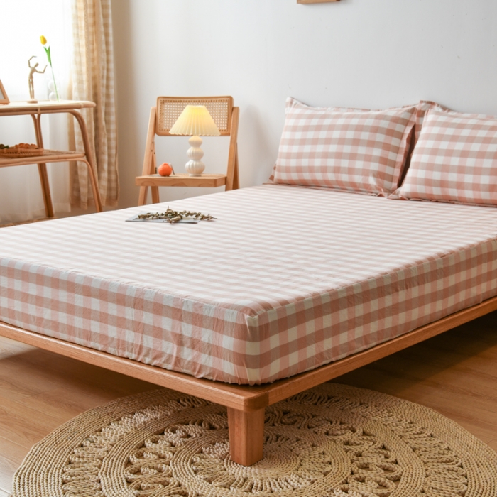 91家纺网 家纺一手货源 找家纺 床笠人家 2023新款全棉水洗棉防水床笠 玉格