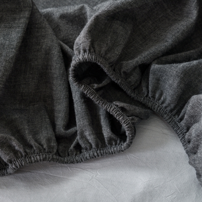 91家纺网 家纺一手货源 找家纺 床笠人家 2023新款全棉水洗棉防水床笠 珍珠灰