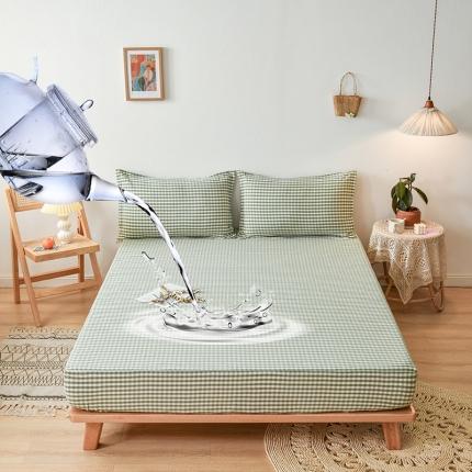 91家纺网 家纺一手货源 找家纺 （总）床笠人家 2023新款全棉水洗棉防水床笠,巴洛克-灰,白小格,灰小格,蓝格,绿小格,米小格,雪山白,玉格,珍珠灰