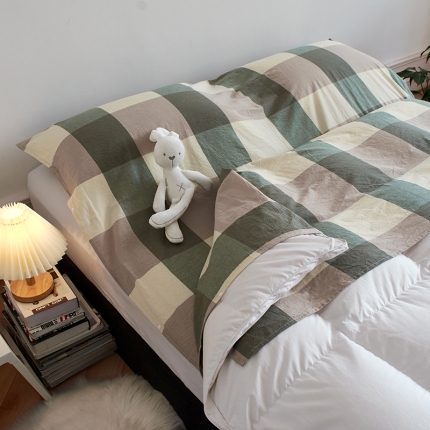 91家纺网 家纺一手货源 找家纺 无印色织全棉水洗棉酒店隔脏睡袋便携式出差旅游行单双人床单被套