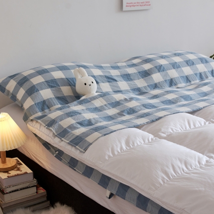 91家纺网 家纺一手货源 找家纺 无印色织全棉水洗棉酒店隔脏睡袋便携式出差旅游行单双人床单被套