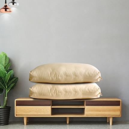 91家纺网 家纺一手货源 找家纺 太阳羽家纺 2021新款彩色羽毛枕芯枕头 驼色40*66cm