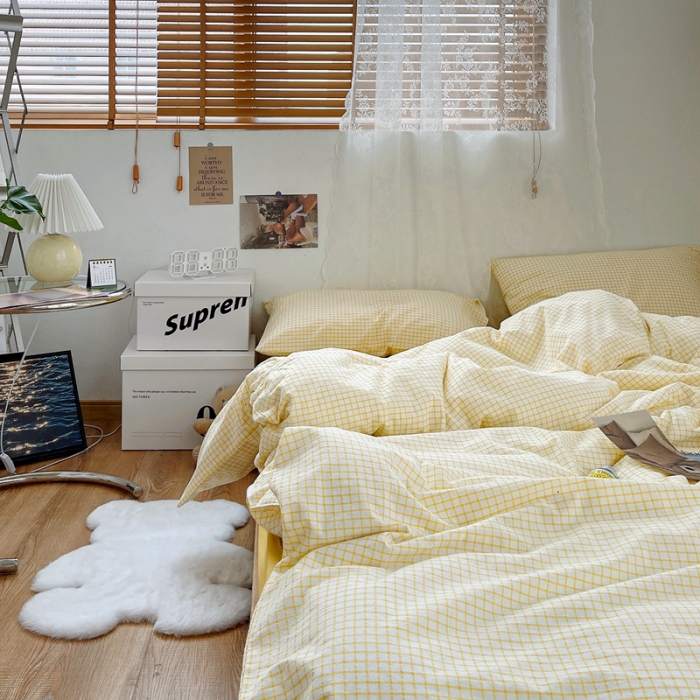 91家纺网 家纺一手货源 找家纺 （总）安莱生活 2021新款水洗棉全棉四件套