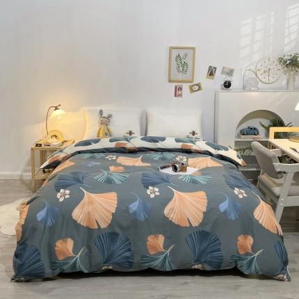 芊寻家居 2024新款全棉印花13372单被套 优雅生活-灰