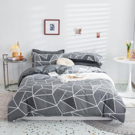 91家纺网 家纺一手货源 找家纺 漫仙阁家纺 2024新款芦荟棉四件套 爱尚-灰