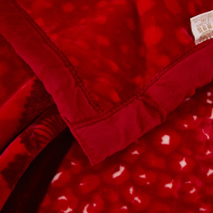 91家纺网 家纺一手货源 找家纺 凯轩毛毛毯毯子 2024新款婚庆云毛毯毯子 爱之花语