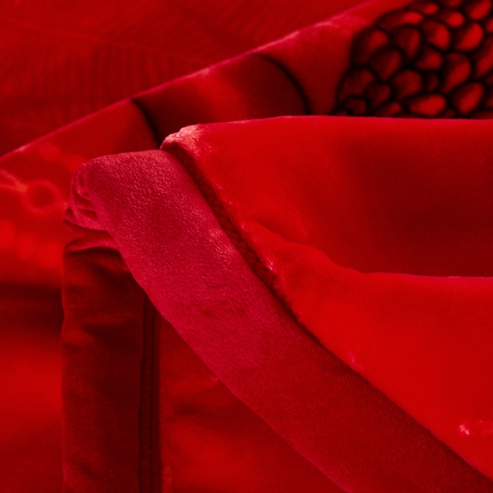 91家纺网 家纺一手货源 找家纺 凯轩毛毛毯毯子 2024新款婚庆云毛毯毯子 凤舞良缘