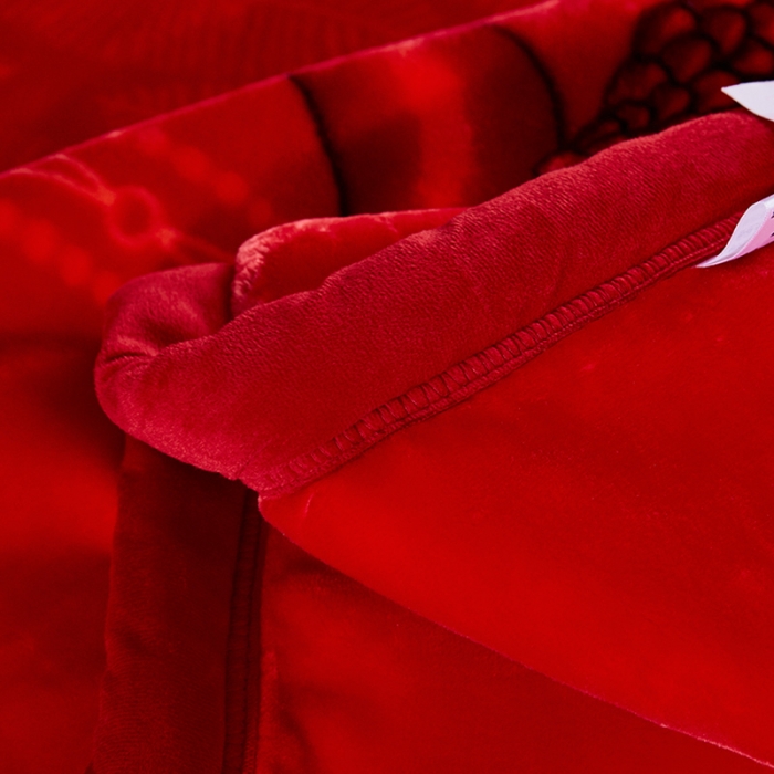 91家纺网 家纺一手货源 找家纺 凯轩毛毛毯毯子 2024新款婚庆云毛毯毯子 凤舞良缘