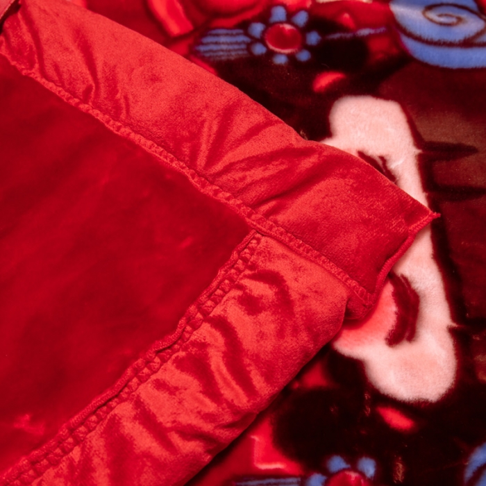 91家纺网 家纺一手货源 找家纺 凯轩毛毛毯毯子 2024新款婚庆云毛毯毯子 美好良缘