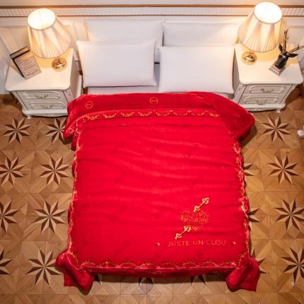 凯轩毛毛毯毯子 2024新款婚庆云毛毯毯子 心心相映