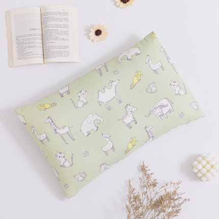 91家纺网 家纺一手货源 找家纺 2021全棉A类双层纱儿童学生枕套 幼儿园纱布枕套30*50