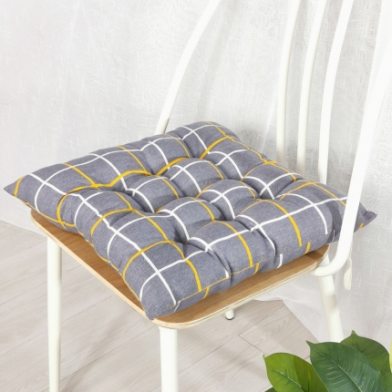 91家纺网 家纺一手货源 找家纺 方款绑带仿棉麻坐垫磨毛椅子垫办公椅垫学生垫餐椅榻榻米垫子