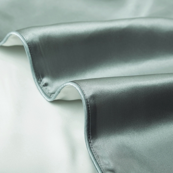 91家纺网 家纺一手货源 找家纺 雅韵诗真丝馆 2023新款滚边枕套（不退换） 翡翠绿48*74cm一只