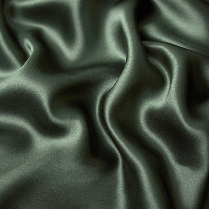 91家纺网 家纺一手货源 找家纺 雅韵诗真丝馆 2023新款滚边枕套（不退换） 橄榄绿48*74cm一只