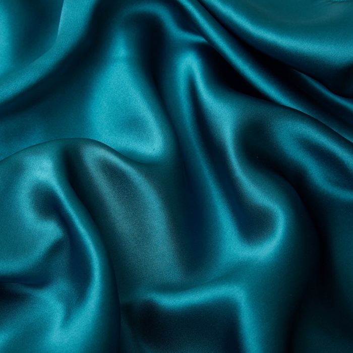 91家纺网 家纺一手货源 找家纺 雅韵诗真丝馆 2023新款滚边枕套（不退换） 孔雀蓝48*74cm一只