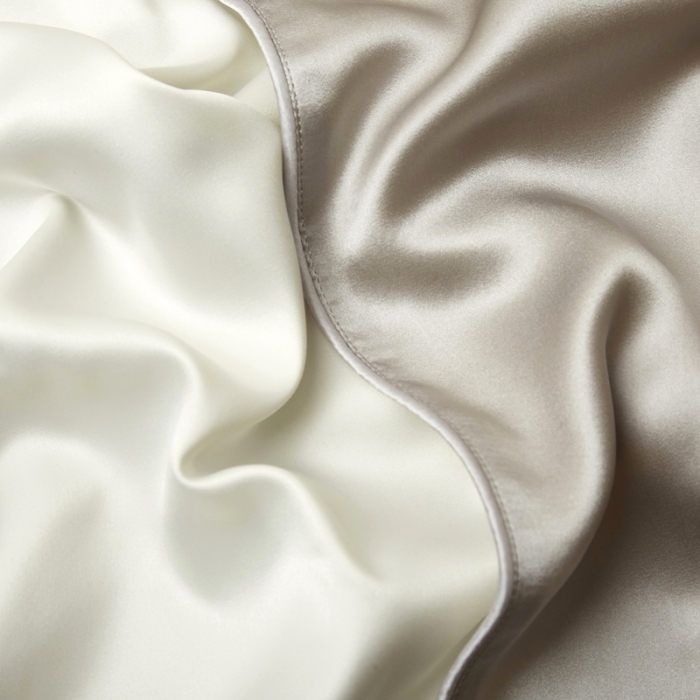 91家纺网 家纺一手货源 找家纺 雅韵诗真丝馆 2023新款滚边枕套（不退换） 太空灰48*74cm一只