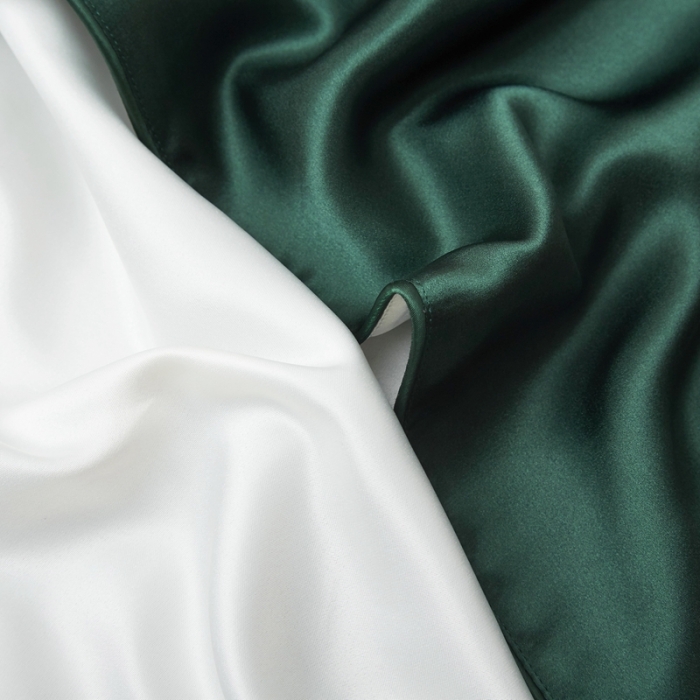 91家纺网 家纺一手货源 找家纺 雅韵诗真丝馆 2023新款滚边枕套（不退换） 祖母绿48*74cm一只