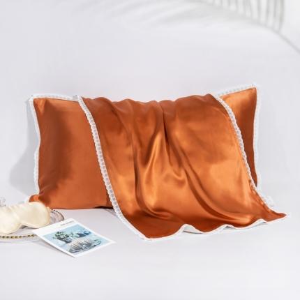 雅韵诗 2023新款蕾丝花边枕套（不退换） 爱马仕橙48*74cm一只