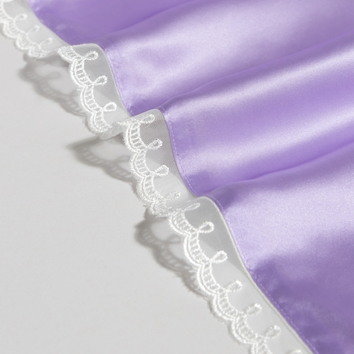 91家纺网 家纺一手货源 找家纺 雅韵诗 2023新款蕾丝花边枕套（不退换） 丁香紫48*74cm一只