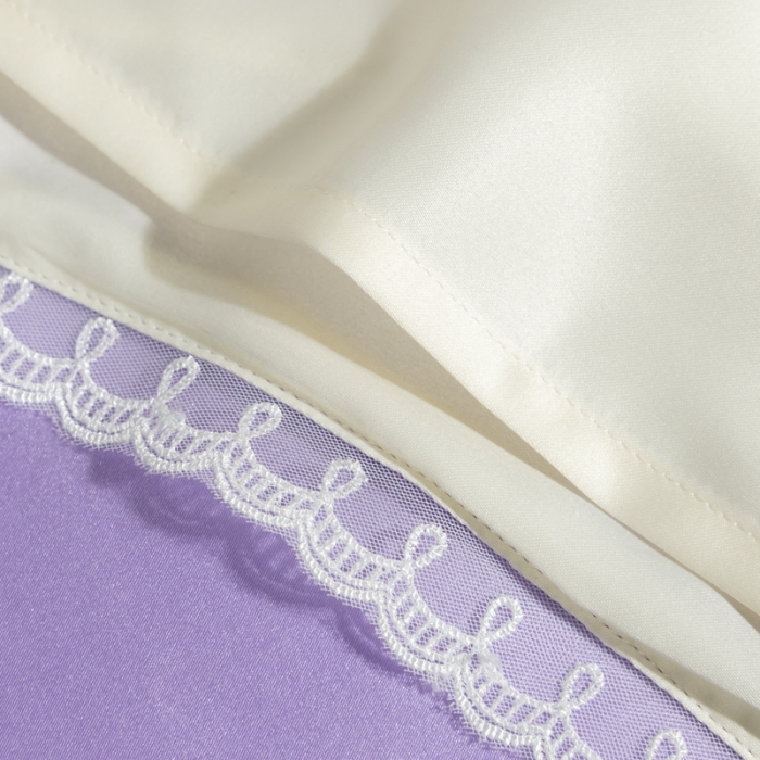 91家纺网 家纺一手货源 找家纺 雅韵诗 2023新款蕾丝花边枕套（不退换） 丁香紫48*74cm一只