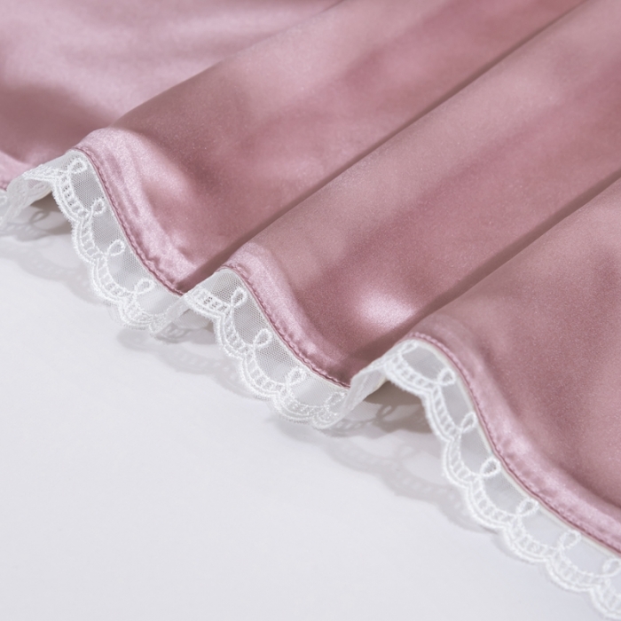 91家纺网 家纺一手货源 找家纺 雅韵诗 2023新款蕾丝花边枕套（不退换） 豆沙紫48*74cm一只