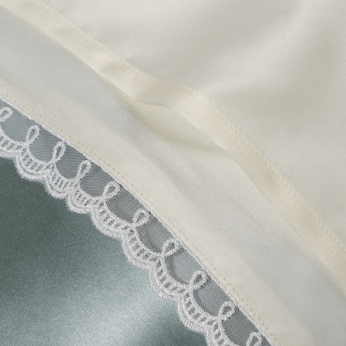 91家纺网 家纺一手货源 找家纺 雅韵诗 2023新款蕾丝花边枕套（不退换） 翡翠绿48*74cm一只