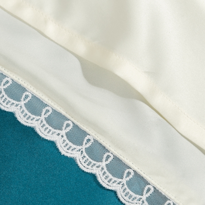 91家纺网 家纺一手货源 找家纺 雅韵诗 2023新款蕾丝花边枕套（不退换） 孔雀蓝48*74cm一只