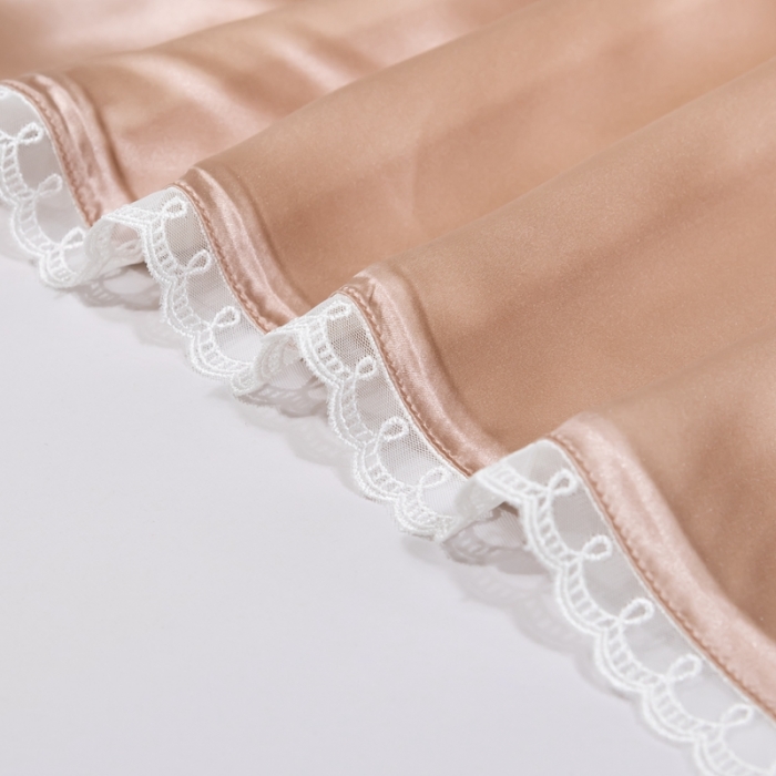 91家纺网 家纺一手货源 找家纺 雅韵诗 2023新款蕾丝花边枕套（不退换） 玫瑰金48*74cm一只