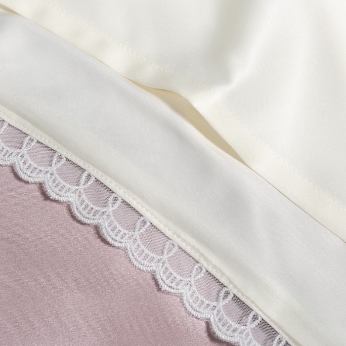 91家纺网 家纺一手货源 找家纺 雅韵诗 2023新款蕾丝花边枕套（不退换） 水粉色48*74cm一只