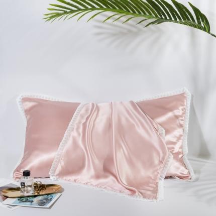 雅韵诗 2023新款蕾丝花边枕套（不退换） 樱花粉48*74cm一只