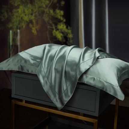 91家纺网 家纺一手货源 找家纺 雅韵诗2023新款三边绣线枕套（不退换） 翡翠绿48*74+5cm一只