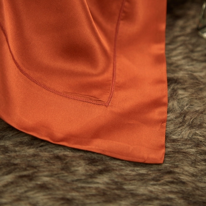 91家纺网 家纺一手货源 找家纺 雅韵诗2023新款三边绣线枕套（不退换） 爱马橙48*74+5cm一只