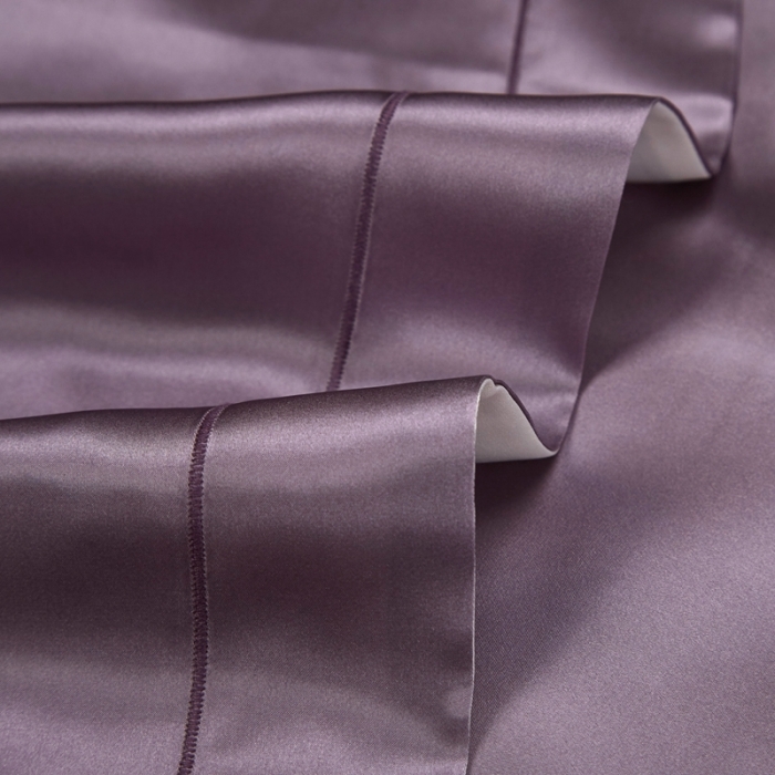 91家纺网 家纺一手货源 找家纺 雅韵诗2023新款三边绣线枕套（不退换） 丁香紫48*74+5cm一只