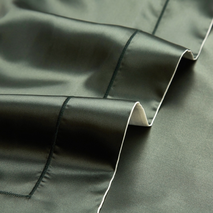 91家纺网 家纺一手货源 找家纺 雅韵诗2023新款三边绣线枕套（不退换） 橄榄绿48*74+5cm一只