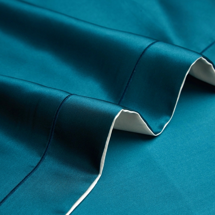 91家纺网 家纺一手货源 找家纺 雅韵诗2023新款三边绣线枕套（不退换） 孔雀蓝48*74+5cm一只