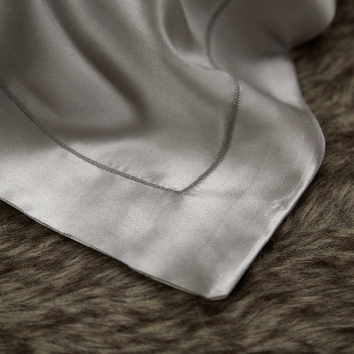 91家纺网 家纺一手货源 找家纺 雅韵诗2023新款三边绣线枕套（不退换） 银石灰48*74+5cm一只