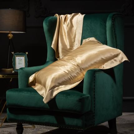 雅韵诗 2023新款真丝四边枕套（不退换） 麦穗金48*74cm一只