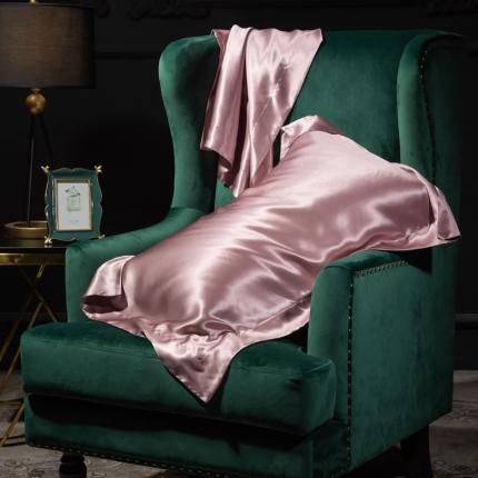 雅韵诗 2023新款真丝四边枕套（不退换） 藕紫48*74cm一只