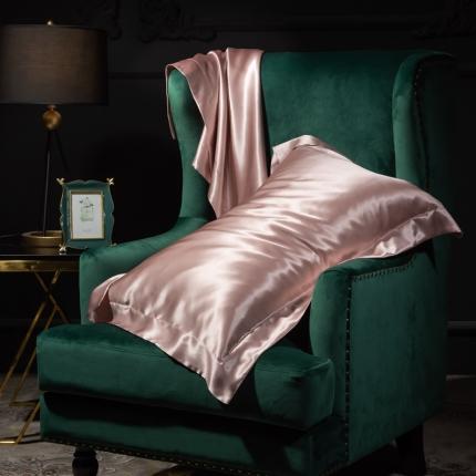 雅韵诗 2023新款真丝四边枕套（不退换） 樱花粉48*74cm一只