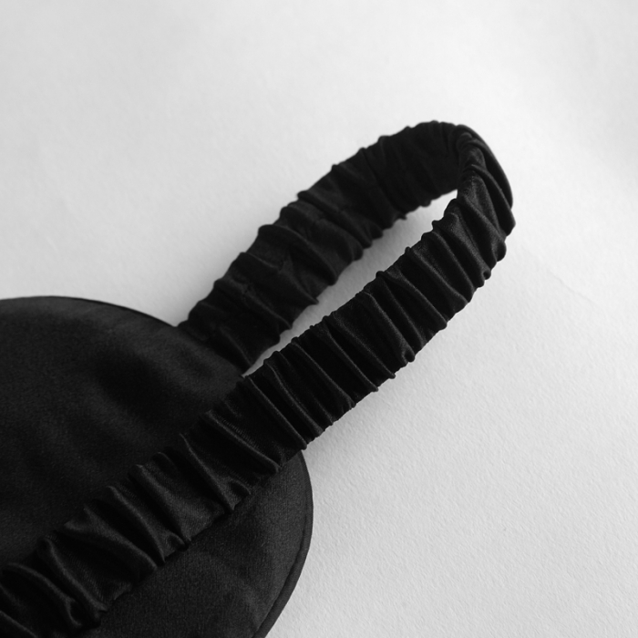 91家纺网 家纺一手货源 找家纺 雅韵诗2023新款真丝眼罩面料及填充均为百分百桑蚕丝 帝王黑