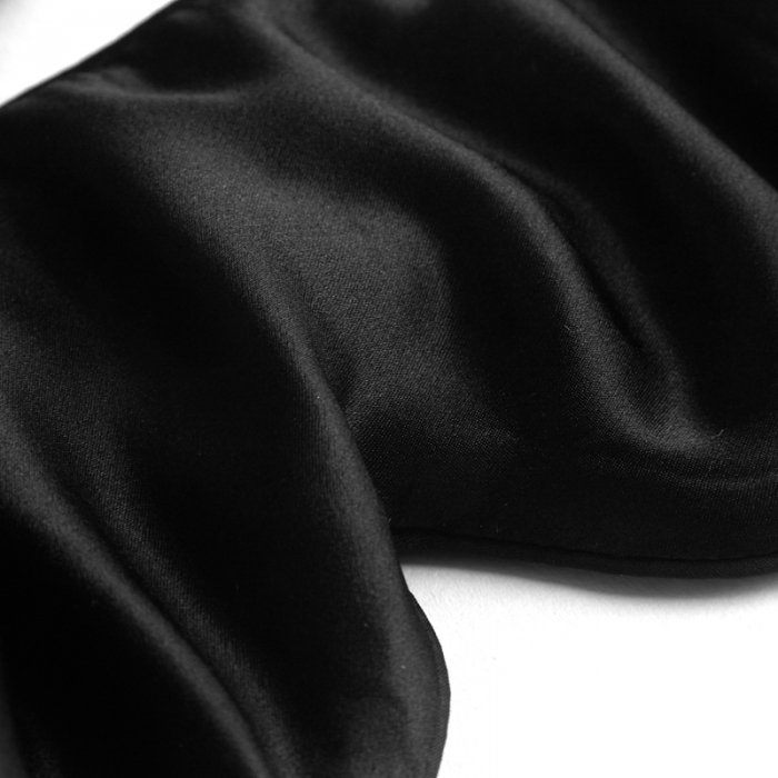 91家纺网 家纺一手货源 找家纺 雅韵诗2023新款真丝眼罩面料及填充均为百分百桑蚕丝 帝王黑