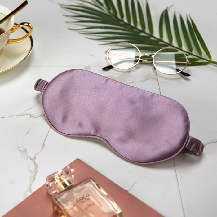 91家纺网 家纺一手货源 找家纺 雅韵诗2023新款真丝眼罩面料及填充均为百分百桑蚕丝 丁香紫