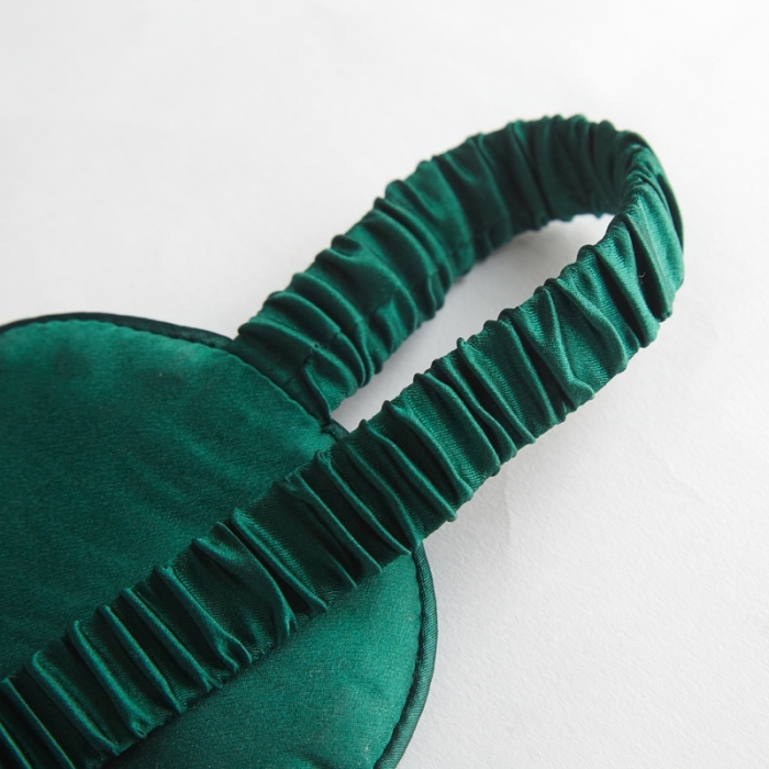 91家纺网 家纺一手货源 找家纺 雅韵诗2023新款真丝眼罩面料及填充均为百分百桑蚕丝 墨绿