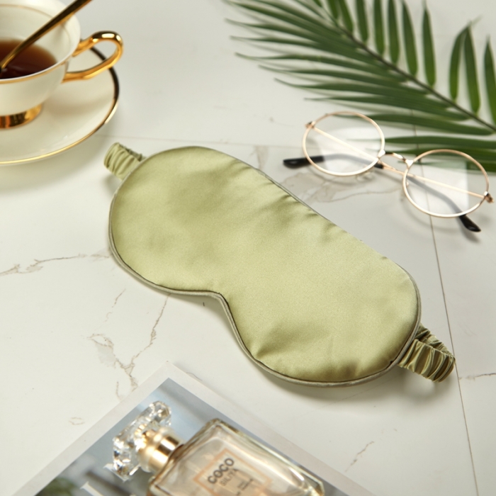 91家纺网 家纺一手货源 找家纺 雅韵诗2023新款真丝眼罩面料及填充均为百分百桑蚕丝 松石绿