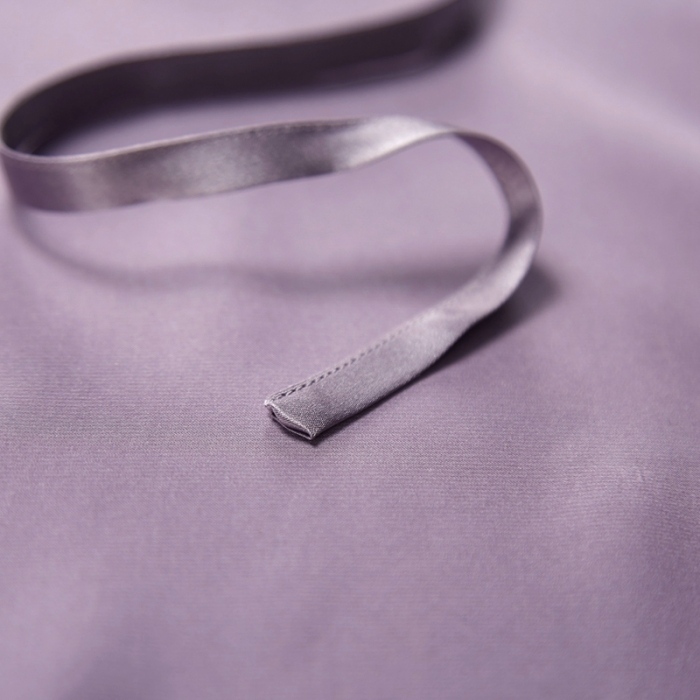 91家纺网 家纺一手货源 找家纺 雅韵诗真丝馆 2023新款真丝枕巾 丁香紫