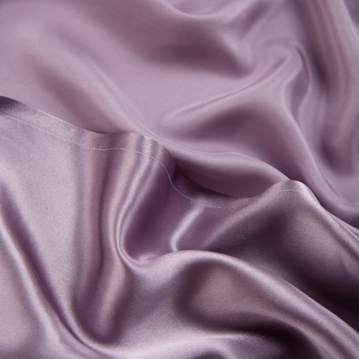 91家纺网 家纺一手货源 找家纺 雅韵诗真丝馆 2023新款真丝枕巾 丁香紫