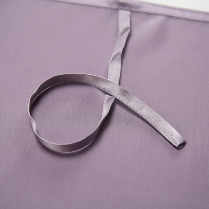 91家纺网 家纺一手货源 找家纺 雅韵诗真丝馆 2023新款真丝枕巾 丁香紫