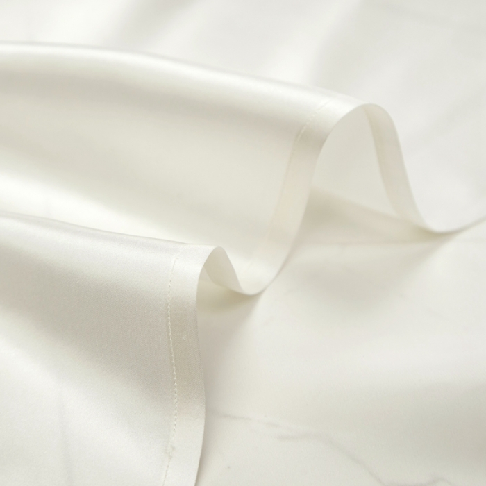 91家纺网 家纺一手货源 找家纺 雅韵诗真丝馆 2023新款真丝枕巾 贵族白