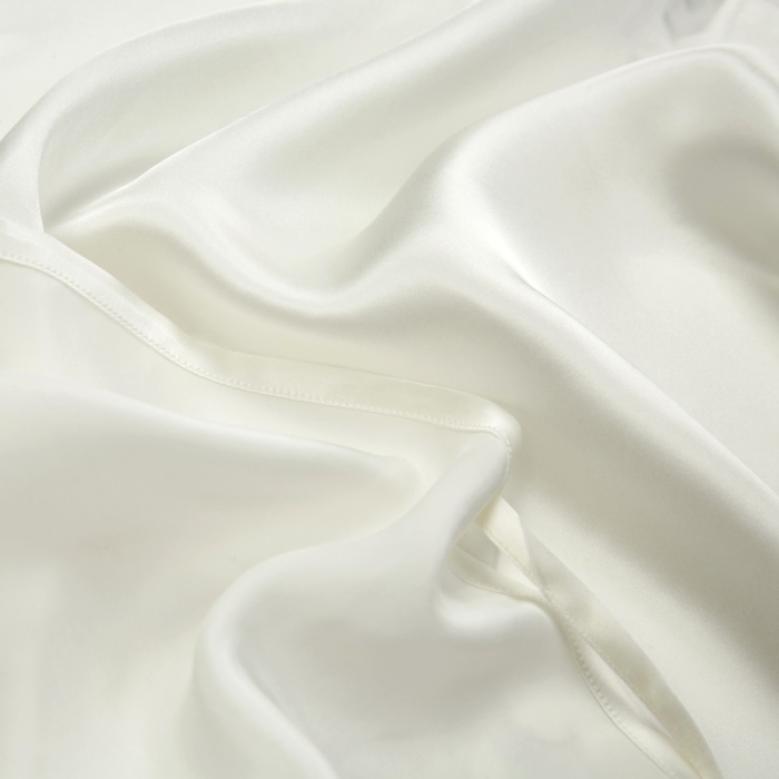 91家纺网 家纺一手货源 找家纺 雅韵诗真丝馆 2023新款真丝枕巾 贵族白