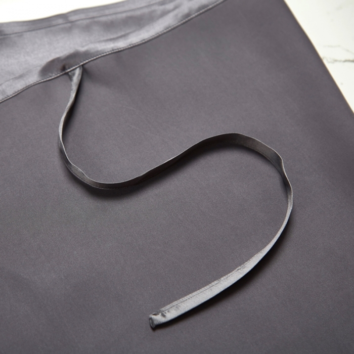 91家纺网 家纺一手货源 找家纺 雅韵诗真丝馆 2023新款真丝枕巾 金属灰